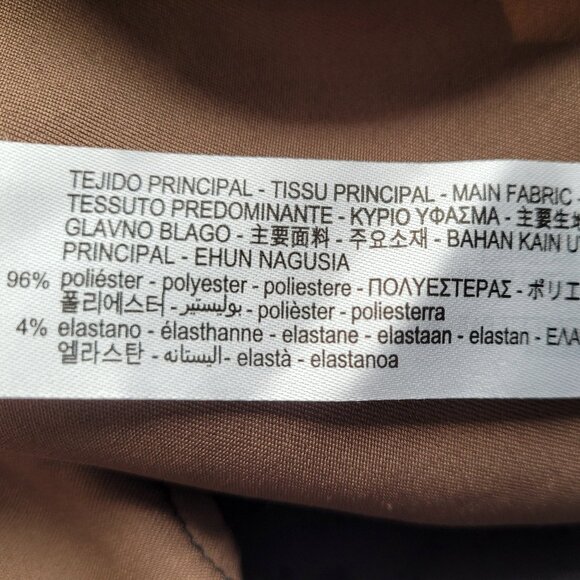 ZARA Lace Trim Satin Midi Skirt - Caramel Brown Size XS - Picture 9 of 10